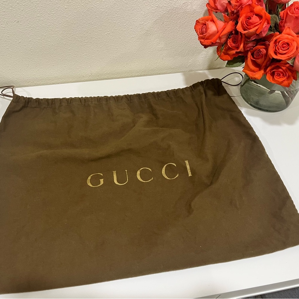 Gucci Black and Brown Travel Bag with Gold Hardware - Picture 9 of 12